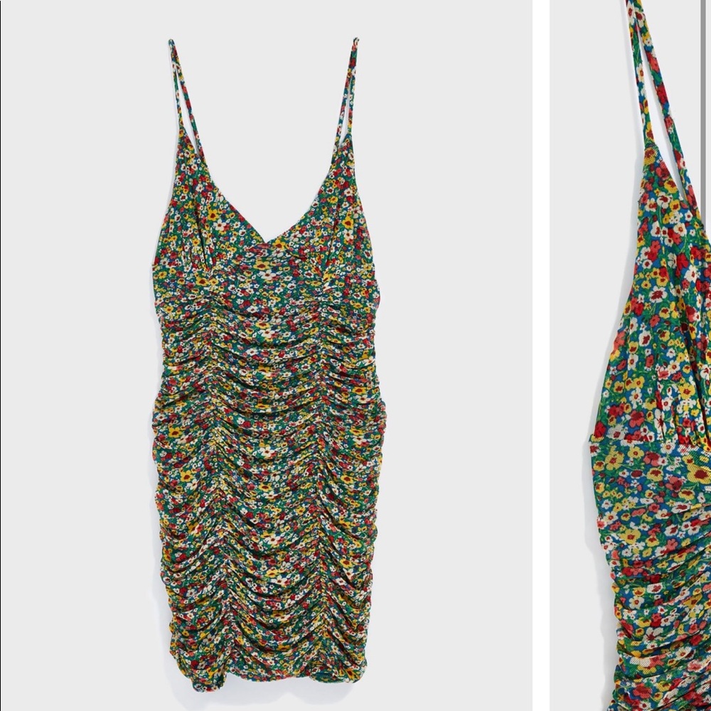 nwot Moonbeam Ruched Mini Dress